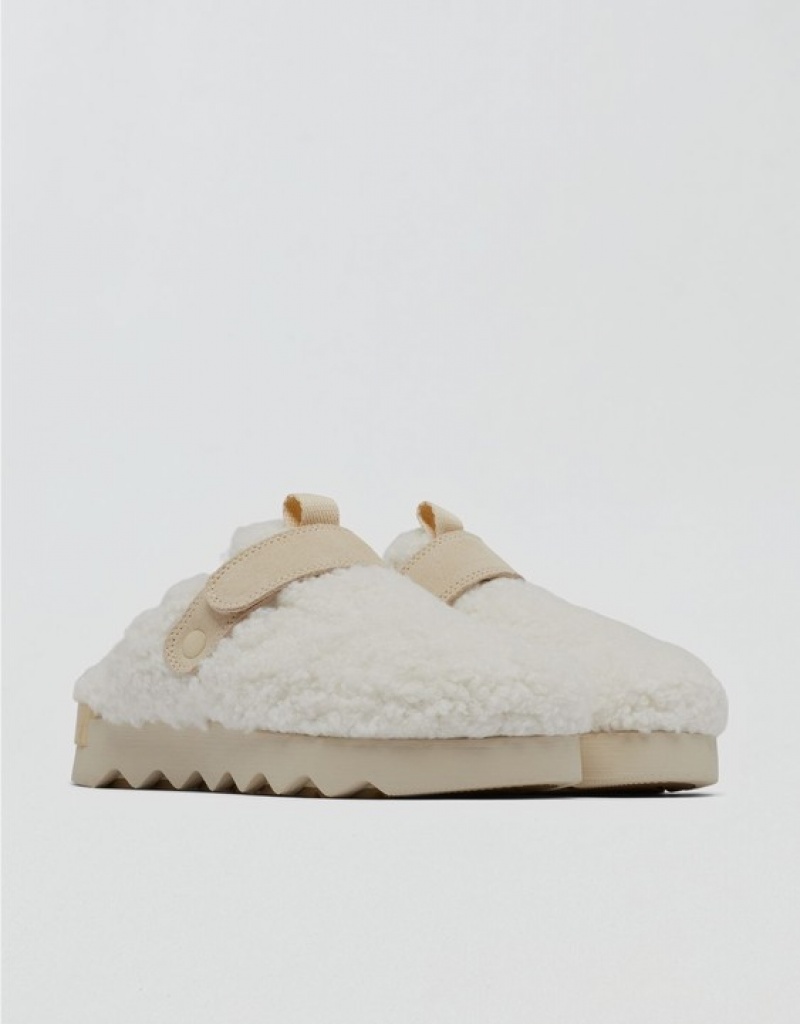 Aerie Viibe™ Cozy Clogs Beige | 1543IKSAH