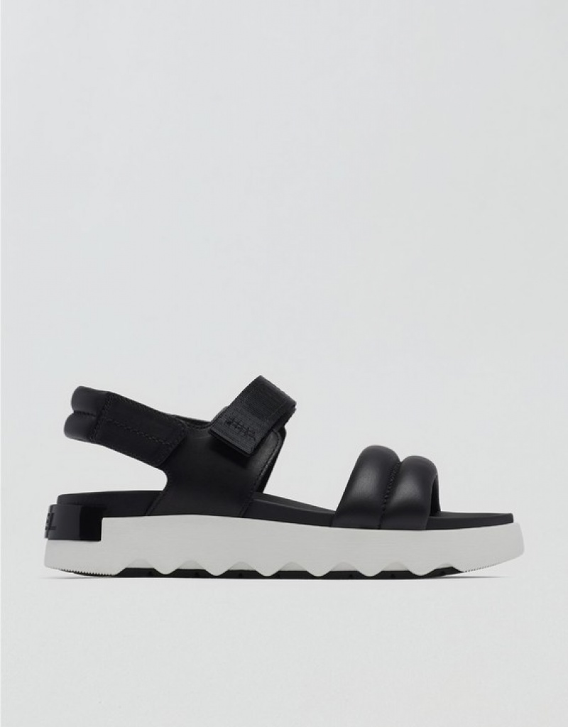 Aerie Viibe™ Sandals Black | 0548UCOZM