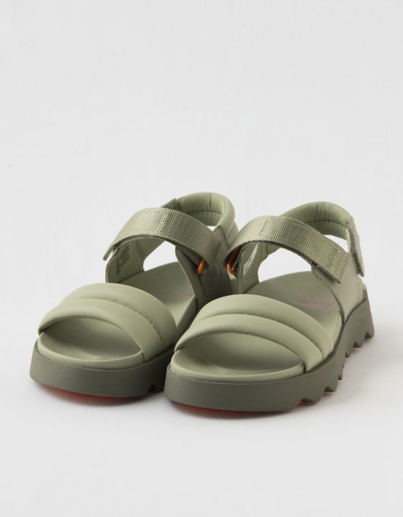 Aerie Viibe™ Sandals Olive | 6728OZRBV