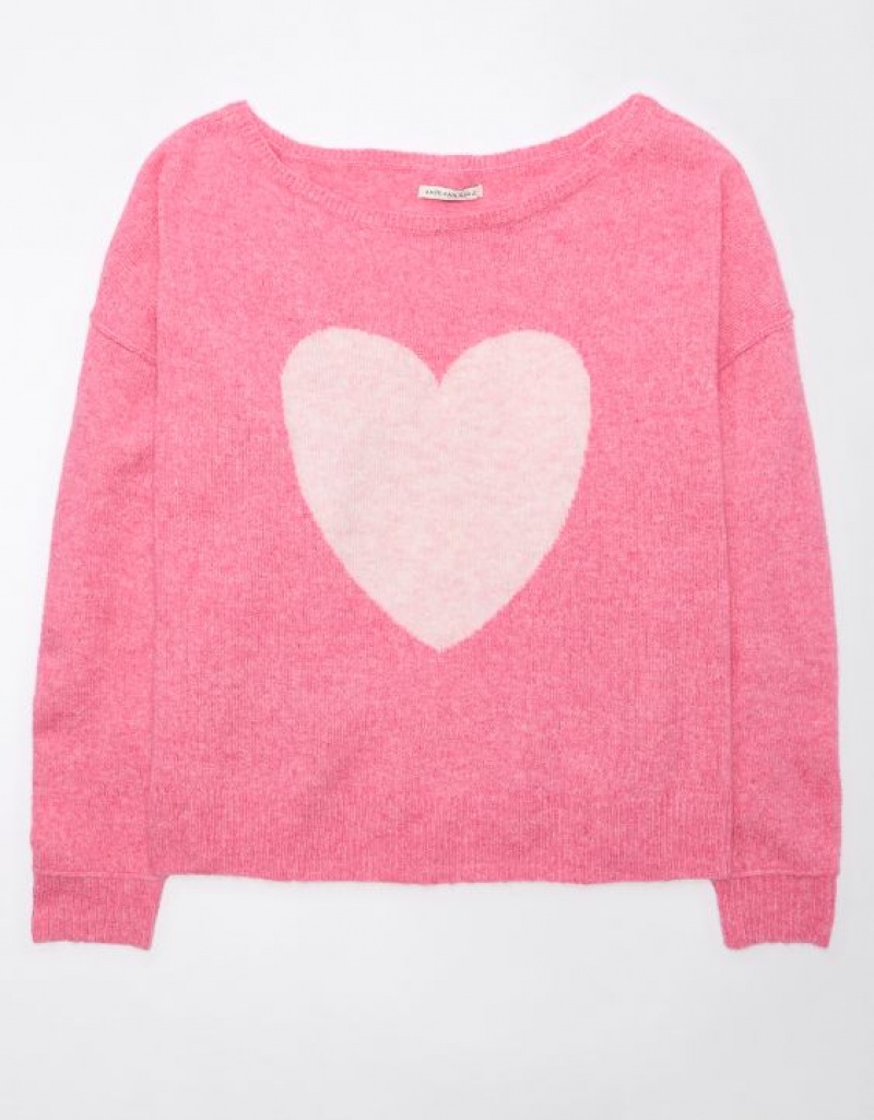 Aerie Whoa So Soft Ballet-Neck Sweater Pink | 2387TWCJR