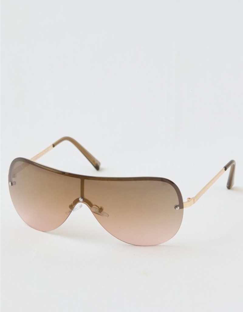 Aerie Y2K Sunglasses Brown | 8213LWGPZ