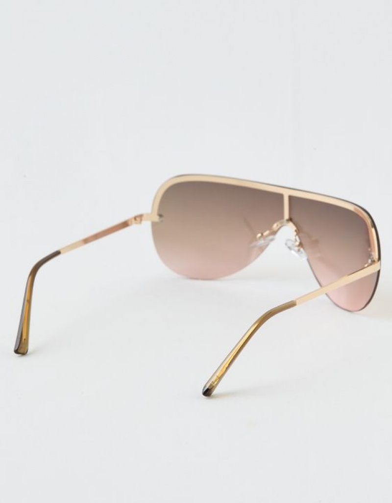 Aerie Y2K Sunglasses Brown | 8213LWGPZ